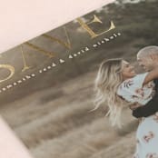 "Modern Simplicity" - Save the Dates in Pearl by Kelly Schmidt - Detail