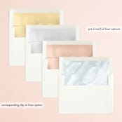 "Modern Simplicity" - Save the Dates in Pearl by Kelly Schmidt - Envelope Liner Options