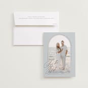"subtle shimmer" - Save the Dates in Sea Glass by Susan Zinader - Save the Date with Envelope