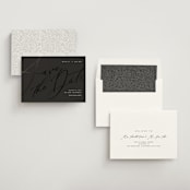 "Brush Script" - Save the Dates in Noir by Eric Clegg - Assembled