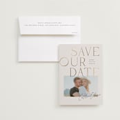"Styled" - Save the Dates in Champagne by Summer Winkelman - Save the Date with Envelope