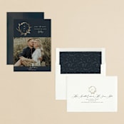 "Organic Monogram" - Save the Dates in Midnight by Susan Moyal - Assembled