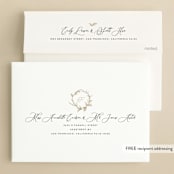 "Organic Monogram" - Save the Dates in Midnight by Susan Moyal - FREE Recipient Addressing