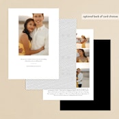 "Lettered sign" - Save the Dates in Cotton by Stacey Meacham - Back of Card Options