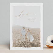 "Flutter" - Save the Dates in Golden by Kristie Kern - Front