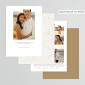 "Flutter" - Save the Dates in Golden by Kristie Kern - Back of Card Options