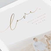 "Flutter" - Save the Dates in Golden by Kristie Kern - Detail