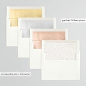 "Flutter" - Save the Dates in Golden by Kristie Kern - Envelope Liner Options
