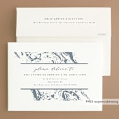 "Marble Foil" - Save the Dates in Navy by Kelly Schmidt - FREE Recipient Addressing