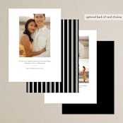 "New Classic" - Save the Dates in Snow by Stacey Meacham - Back of Card Options