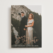 "Stylish Script" - Save the Dates in Cloud by Hooray Creative - Front