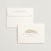 "Gilded Wildflowers" - Save the Dates in Golden by Rochelle Renee - FREE Recipient Addressing