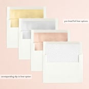 "Write our future" - Save the Dates in Cotton by Stacey Meacham - Envelope Liner Options