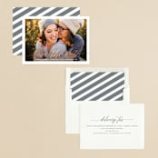 "Modern Script" - Save the Dates in Snow by Hooray Creative - Assembled