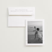 "Gaussian" - Save the Dates in Ivory by Pippa Shaw - Save the Date with Envelope