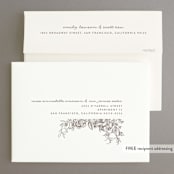 "Engraved Flowers" - Save the Dates in Latte by Phrosné Barwood - FREE Recipient Addressing