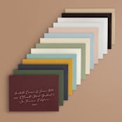 "Gilded Frame" - Save the Dates in Navy by Stacey Meacham - Colored Envelopes Available