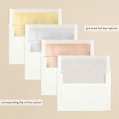 "Always & Forever" - Save the Dates in Cotton by Jennifer Postorino - Envelope Liner Options