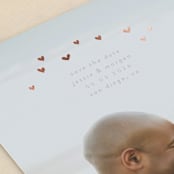 "Heart Confetti" - Save the Dates in Fuchsia by Phrosné Barwood - Detail