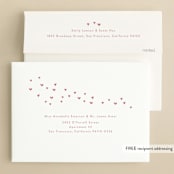 "Heart Confetti" - Save the Dates in Fuchsia by Phrosné Barwood - FREE Recipient Addressing
