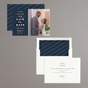 "Elegant Announcement" - Save the Dates in Navy by Kelly Schmidt - Assembled
