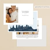 "Big City - Philadelphia" - Save the Dates in Light Taupe by Hooray Creative - Back of Card Options