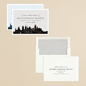 "Big City - Philadelphia" - Save the Dates in Light Taupe by Hooray Creative - Assembled