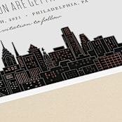 "Big City - Philadelphia" - Save the Dates in Light Taupe by Hooray Creative - Detail