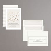 "Luxe Cream" - Save the Dates in Golden Cream by Kaydi Bishop - Assembled