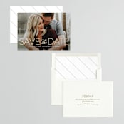 "Simply Stated" - Save the Dates in Quartz by Jennifer Postorino - Assembled