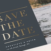 "Modern distinction" - Save the Dates in Charcoal by Stacey Meacham - Detail