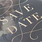 "swirl" - Save the Dates in Blush by Leah Bisch - Detail