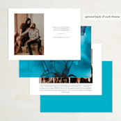 "Modern Tide Pools" - Save the Dates in Turquoise by Erin Deegan - Back of Card Options