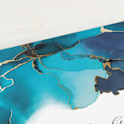 "Modern Tide Pools" - Save the Dates in Turquoise by Erin Deegan - Detail