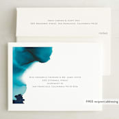 "Modern Tide Pools" - Save the Dates in Turquoise by Erin Deegan - FREE Recipient Addressing