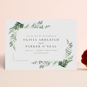 "Framed in Ferns" - Save the Dates in Snow by Kristie Kern - Front