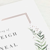 "Framed in Ferns" - Save the Dates in Snow by Kristie Kern - Detail