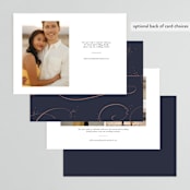 "Isabella" - Save the Dates in Navy by Leah Bisch - Back of Card Options