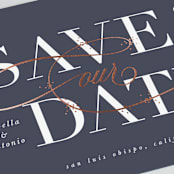"Isabella" - Save the Dates in Navy by Leah Bisch - Detail