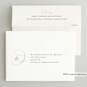 "Isabella" - Save the Dates in Navy by Leah Bisch - FREE Recipient Addressing