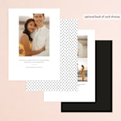 "Etch" - Save the Dates in Ebony by Jessica Williams - Back of Card Options