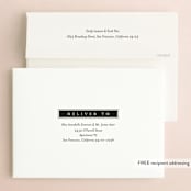 "Etch" - Save the Dates in Ebony by Jessica Williams - FREE Recipient Addressing