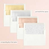 "Etch" - Save the Dates in Ebony by Jessica Williams - Envelope Liner Options