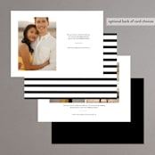"At long last" - Save the Dates in Onyx by Kimberly FitzSimons - Back of Card Options