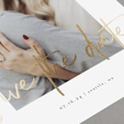 "Together Always" - Save the Dates in Linen by Kelly Schmidt - Detail