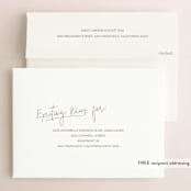 "Engraved" - Save the Dates in Quartz by Jennifer Postorino - FREE Recipient Addressing