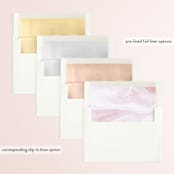 "Engraved" - Save the Dates in Quartz by Jennifer Postorino - Envelope Liner Options