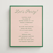 "cotillion" - Schedule Signs in Peach by Megan Davis - Front