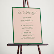 "cotillion" - Schedule Signs in Peach by Megan Davis - In Use