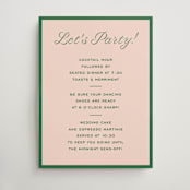 "cotillion" - Schedule Signs in Peach by Megan Davis - Front